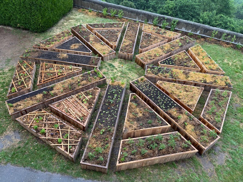 Le potager du Centre d'accueil Propolis de Lalouvesc